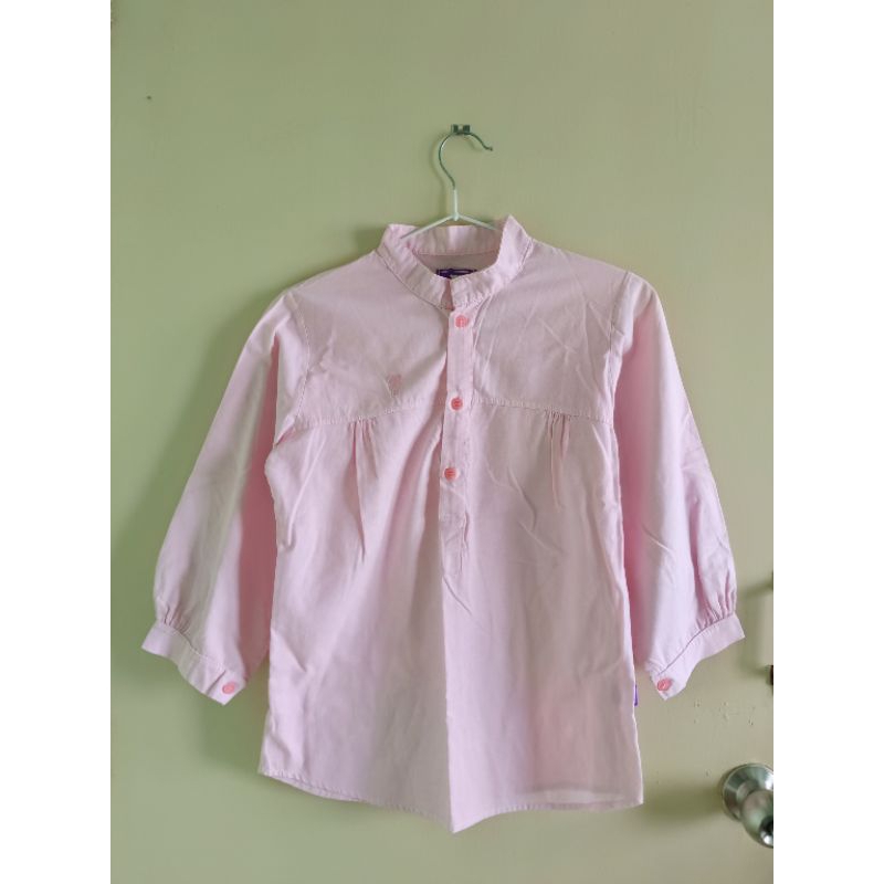 Design by pk เสื้อเชิ้ตคอจีนสีชมพู💮