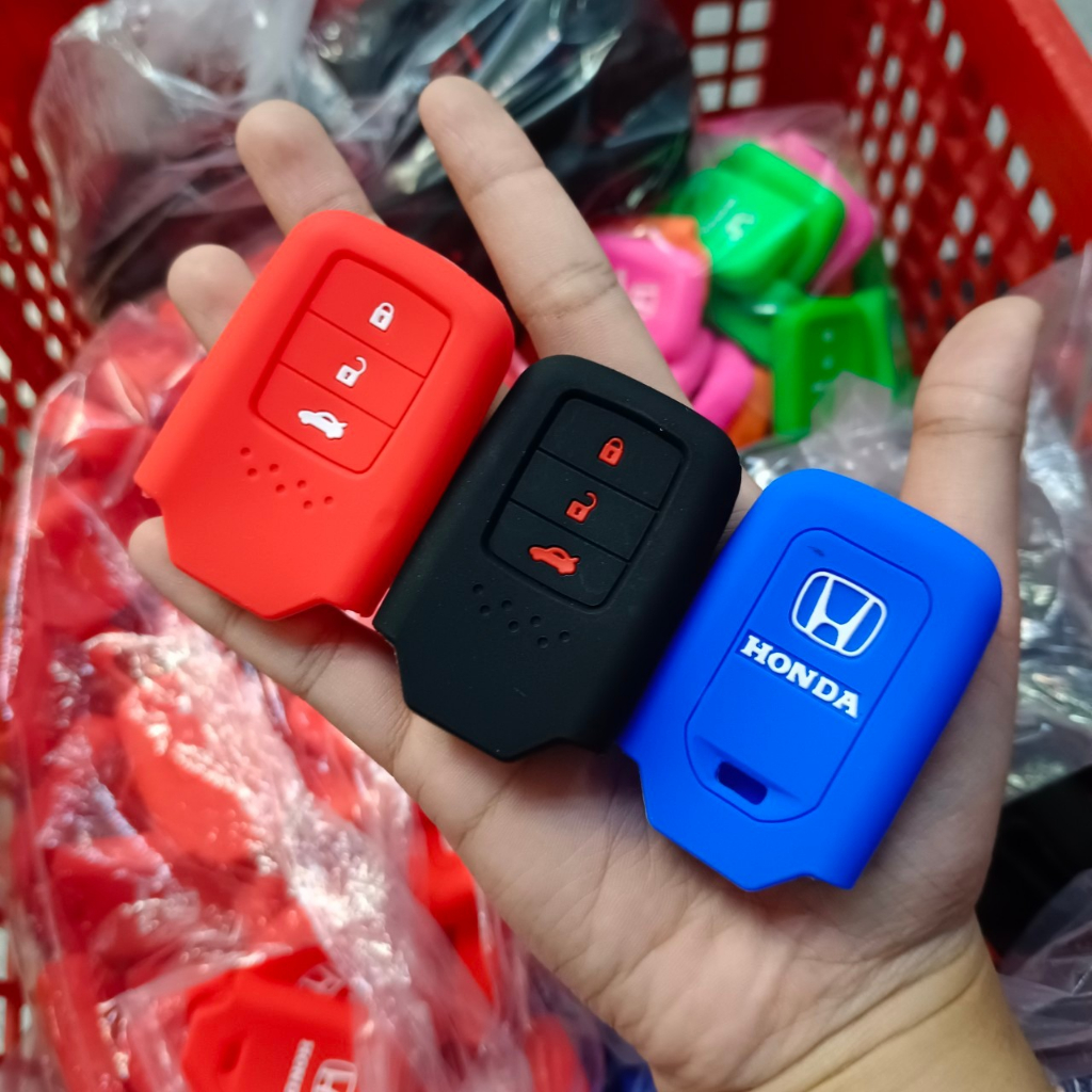 ซิลิโคนกุญแจรถ HONDA ปลอกกุญแจรถยนต์ตรงรุ่น Honda Accord 2013 Jazz 2013 City 2014 TOP แบบ3ปุ่ม (ฮอนด้า)