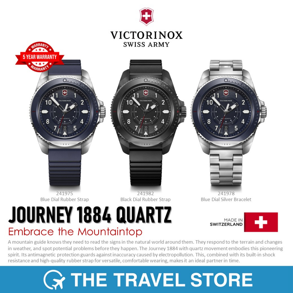VICTORINOX JOURNEY 1884 Quartz 43mm Embrace the Mountaintop นาฬิกา รับประกัน 5 ปี*