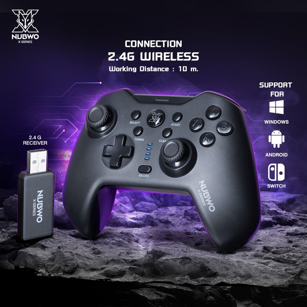 🔥ขายดีมาก🔥⚡️จอยเล่นเกมส์⚡️ NUBWO รุ่น NX-J2 ,NX-J1, NX-J3 SEVERUS 2.4Ghz Wireless Gaming Controller EGA