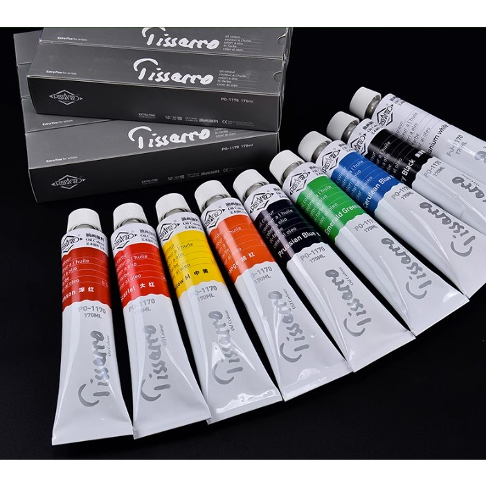 สีน้ำมันนำเข้า Pissarro ปิสซาโร่ 170ml หลอดใหญ่ สีน้ำมันเกรดนักเรียน