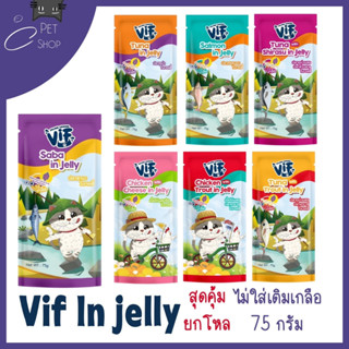 อาหารแมว VIF (วิฟ) แบบโหล (12ซอง) อาหารเปียกสำหรับแมวโต สูตรเจลลี่ ขนาด 75 กรัม