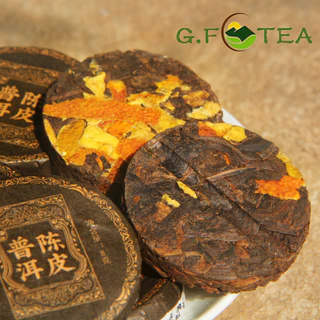 ชาผู่เอ๋อร์หมัก ชาสุก เปลือกส้ม ชาผู่เอ๋อร์หมักโบตั๋น 100-500g หนึ่งแผ่น 4-5g สมุนไพร ชาลดไขมัน