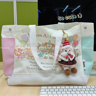 กระเป๋าผ้า สะพายข้าง ลายการ์ตูน ผู้หญิง จุของได้เยอะ น่ารัก cute bag พร้อมส่ง