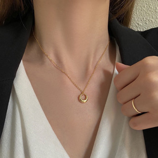 gold ring necklace - morning.earrings