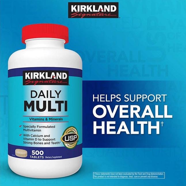 Kirkland Daily Multi Vitamins Mineral 500 Tablets Exp.04/2026