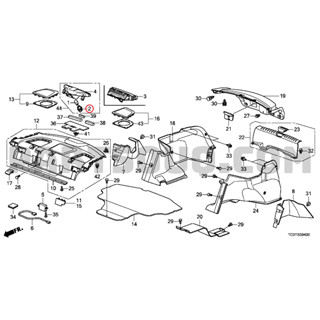 ขั้วหลอดไฟเบรคดวงที่ 3 ขั้วหลอดไฟ ไฟเบรคดวงที่ 3 Honda Civic FD (No top) | Honda Accord G8 (2.0) และ Honda อีกหลายๆ รุ่น