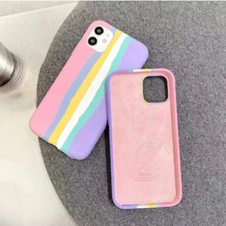 เคสสายรุ้งไล่โทนสีนิ่ม for IP7/8/se/XR/12/12Pro