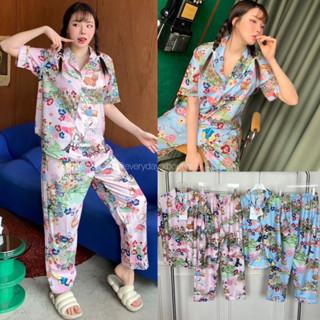 NEW!! Sleepwear💤💕🩵☁️(390฿ฟรีส่ง) ชุดนอนมาใหม่น่ารักมากก!! ลายน้อนหมาคิ้วท์ๆ🦮 ลูกค้าถามหากันมาเยอะมาก valen