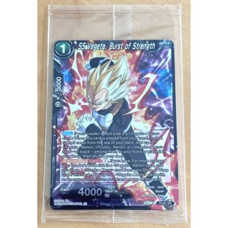 [การ์ด Dragonball EN ลิขสิทธิ์แท้] DragonBall Super Card Game - SS Vegeta, Burst of Strength P-401 PR Foil SEALED Pack