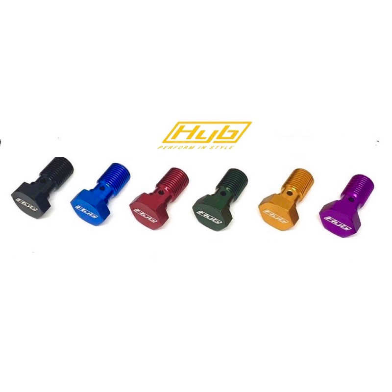 น๊อตน้ำมันHYBขนาด 10 มิล เกลียว1.0(ละเอียด) และ 1.2(หยาบ) มี 6 สีให้เลือก คุณภาพดีมากจาก HYB แท้