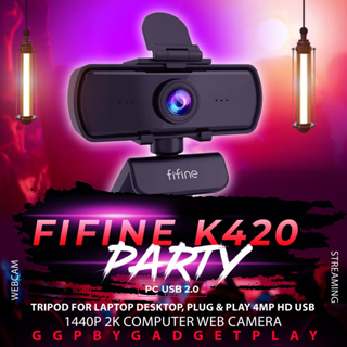 [กรุงเทพฯ ด่วน 1 ชั่วโมง] FIFINE K420 [2K 30fps, 4MP, Privacy Cover &amp; Tripod] กล้องเว็บแคม พร้อม ฝาปิดเลน ขาตั้ง