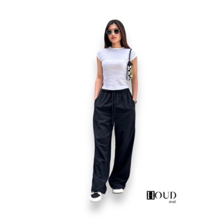 สีดำ Black Color กางเกงขายาว ผ้าลินิน รุ่น Basic Pants