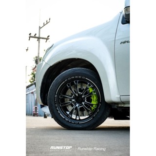 ชุดปั้มหน้า Runstop รันสตอป แท้ ISUZU D-MAX 2017 2WD (ยกสูง) R8 6pot พร้อมจานขยายสองชิ้น ไฮคาร์บอน ขนาดจาน 355 มม