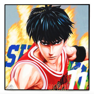 รูป Rukawa Kaede รุคาว่า คาเอเดะ Slam Dunk สแลมดังก์ Basketball Player บาส นักบาสเก็ตบอล กรอบรูป แต่งบ้าน