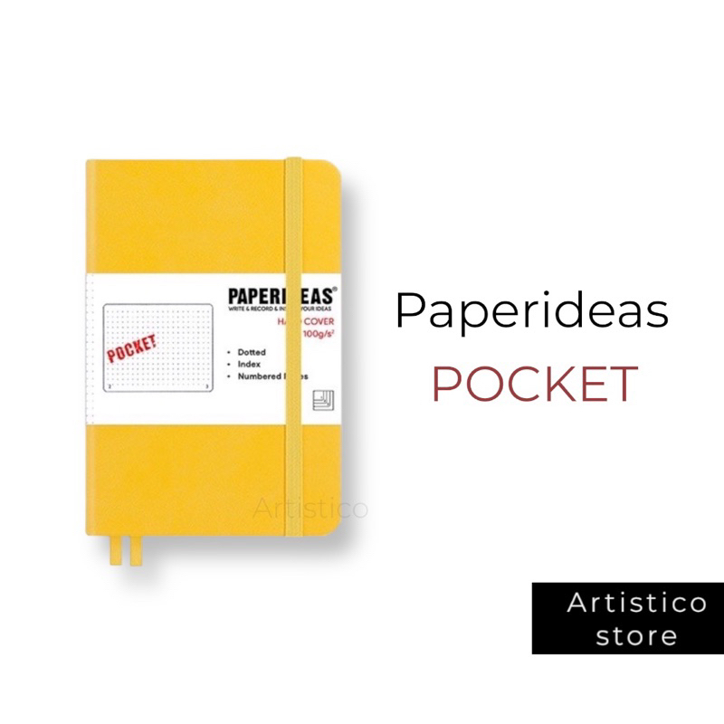 PAPERIDEAS [Pocket A6] สมุดบันทึก Dot/Blank/Ruled/Grid