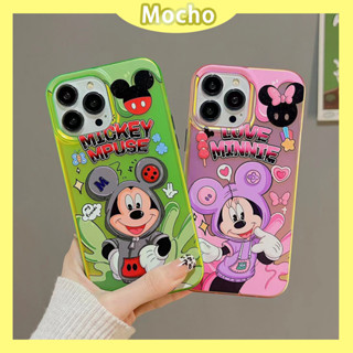 💕พร้อมส่ง💕iPhone 14 13 12 11 Pro Max เคส for เคสไอโฟน11 น่ารัก บางเบาพกพาง่าย การ์ตูน แฟชั่น Disney มิกกี้มินนี่ Case