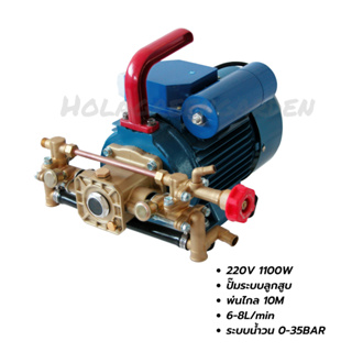 ปั๊มพ่นยา ปั๊มพ่นหมอก 220V 35bar 8L/min portable high pressure spay plunger pump