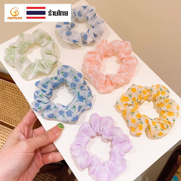 (A-290) ยางรัดผมโดนัท ผ้า แฟชั่น สีหวาน น่ารัก แบบเรียบ ยางมัดผม ประดับผม