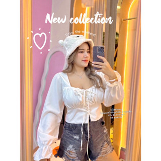 เสื้อแขนยาว กระดุมไข่มุก อก 34-46"