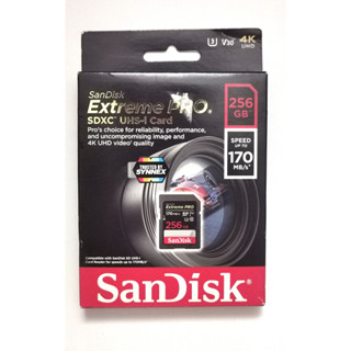 SANDISK EXTREME PRO SDXC UHS-I CARD 256GB (SDSDXXD-256G-GN4IN) ความเร็ว อ่าน 170MB/s เขียน 90MB/s