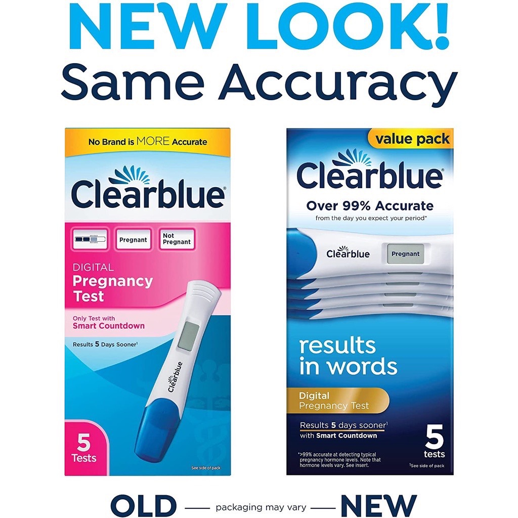 ของแท้Clearblue Digital Pregnancy Test with Smart Countdown, 5 countตรวจครรภ์แบบดิจิตอล
