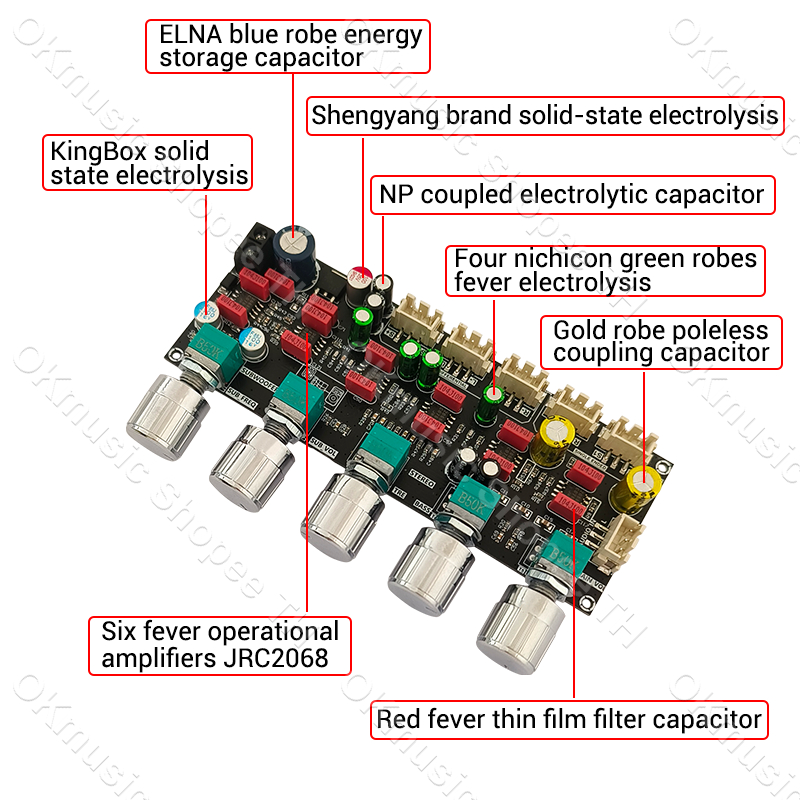ZK PRO1 Pre-Ampliifer Board Front-End บอร์ด Tone แผ่นปริมาณ Preamp Mixer Board สำหรับเครื่องขยายเสียง zkpro zkpro1