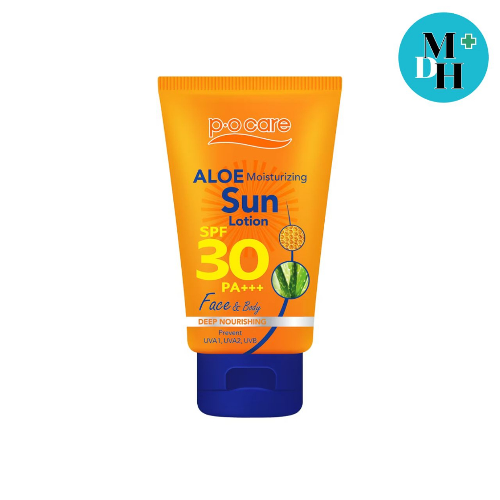 P.O.Care Aloe Moisturizing Sun Block Lotion ซันบล็อค โลชั่น กันแดด SPF15 / SPF30 / SPF50