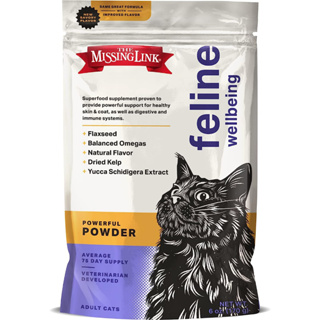 Missing Link Feline Wellbeing วิตามินรวมแมว 23 ชนิด เสริมภูมิ บำรุงขน เสริมระบบขับถ่าย Made in USA