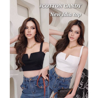 #COTTON CANDY 🍭เสื้อครอปสายเดี่ยว New Idia top