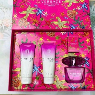 เซ็ตน้ำหอม VERSACE Bright Crystal Absolu EDP + Shower Gel + Body Lotion + EDP Set