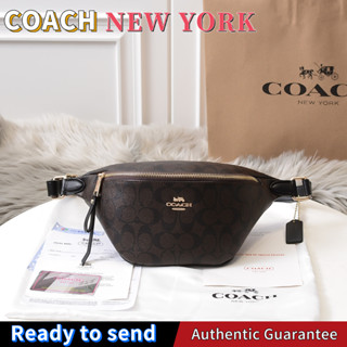 พร้อมส่ง🌟แท้ 💯%Coach กระเป๋าคาดอกผู้หญิง กระเป๋าคาดเอวแบบสบาย ๆ F48740