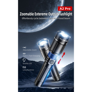 Klarus A2 Pro ไฟฉาย LED ปรับแสงโฟกัส(ซูม) Focus Adjustable สว่าง 1450Lumens ชาร์จเร็ว USB-C