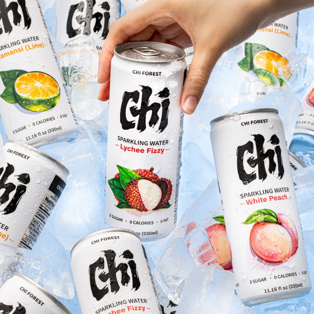 [เซท*6 กระป๋อง] โซดากลิ่นผลไม้ ไร้น้ำตาล 0Cal Sparkling Soda 330ml Genki Forest 元气森林 Malamart