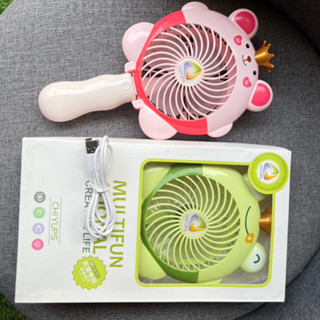 พัดลมมือถือ+USBสายชาร์จ พับตั้งโต๊ะได้ Mini Fan-Multifun Ctional Creative life