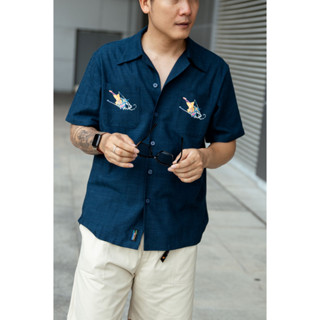 Windwear Hancraft Cabana Shirt Indigo ผ้าเรยอนธรรมชาติ 100%