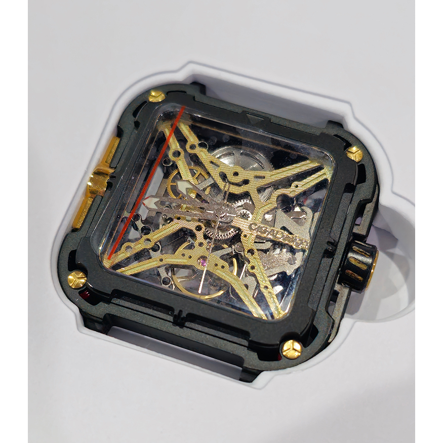CIGA Design X Series Titanium Automatic Mechanical Watch สีดำ PVD ทอง
