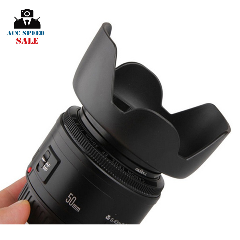 Lens Hood ES-62 II For Canon EF 50mm F1.8‎ II (ทรงดอกไม้)/ทรงกระบอก"