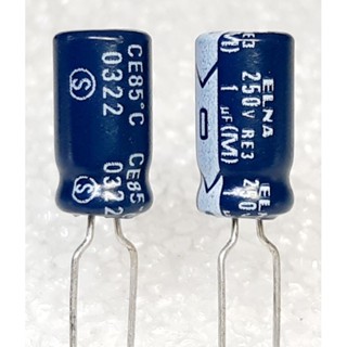 Elna RE3 1uf 250v capacitor ตัวเก็บประจุ คาปาซิเตอร์