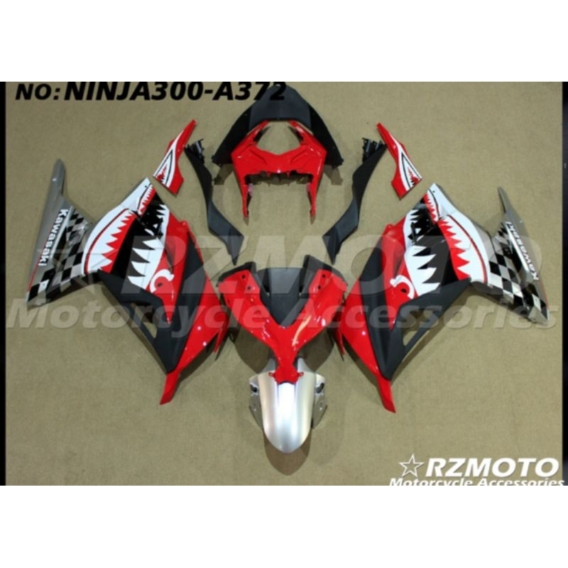 ชุดแฟริ่งkawasaki ninja 250-300 ปี13 18ชุดสีแต่งเปลือกมอเตอร์ไซค์วัสดุ absขอบข้างขวาซ้ายด้านหน้าหลัง