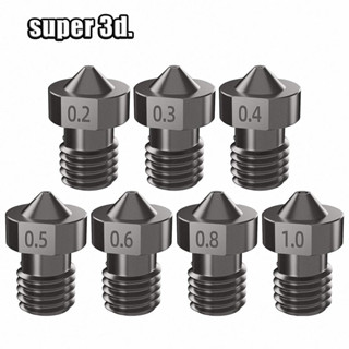 3D Printer Parts Hardened Steel Die Steel Nozzle 1.75mm 0.2/0.3/0.4/0.5mm For Printer Ender3 E3D Hot End Titan Extruder