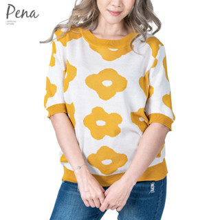 Pena house เสื้อผู้หญิงคอกลม ผ้าแฟลตนิต แขนสั้น POSW072306