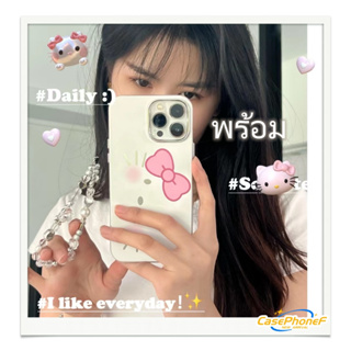 ✨ส่งของขวัญ✨เคส for iPhone 11 14 Pro Max Case for iPhone 12 13 ป้องกันการตก การป้องกัน พร้อม HelloKitty สาวน่ารักหัวใจ