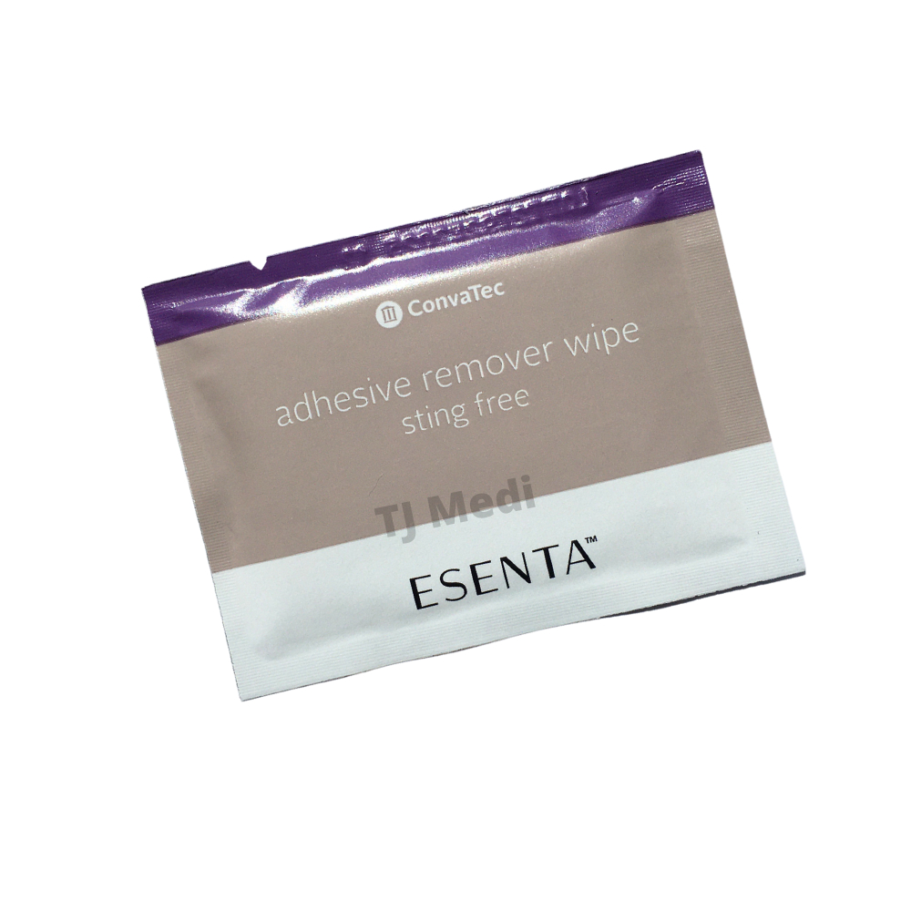 Convatec Esenta™ Adhesive Remover Wipe Sting freeแผ่นลอกและทำความสะอาด ถนอมผิวบริเวณที่ติดแป้น ช่วยใ