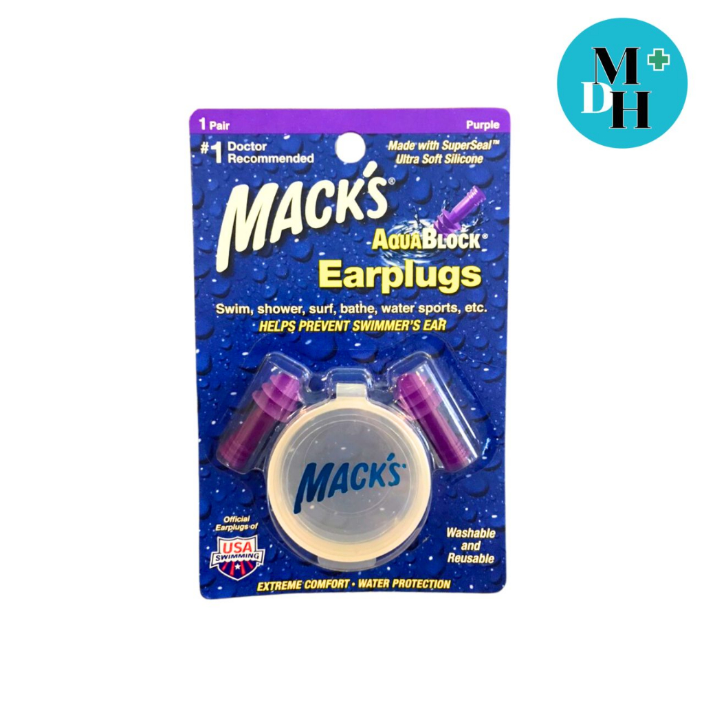 MACK'S AQUABLOCK EARPLUGS (สีม่วง) (11867)