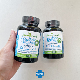 ForestLeaf Hydrolyzed Collagen II, II, III + Hyaluronic Acid + Vit C 120 เม็ด ลดริ้วรอยผม ผิว เล็บและข้อต่อแข็งแรงขึ้น