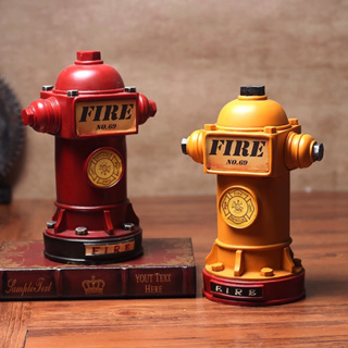 DDORIA กระปุกออมสิน Retro Fire Hydrant Piggy Bank เงินเหรียญกล่องที่ไม่ซ้ำกัน Money Jar ตกแต่งบ้าน