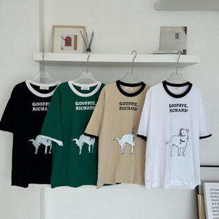 Sugarbeetshop | F115 Goodbye , Richard 🤍 เสื้อโอเวอร์ไซต์ oversize เสื้อยืดผ้า cotton