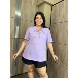 🔥Plussize🔥เสื้อคนอ้วน🔥ขนาด: อกเสื้อหน้าผ้า 50 นิ้ว ยืดได้ 60 นิ้ว