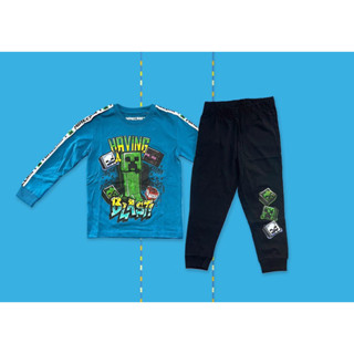 ✅ [4Y] Minecraft Pyjamas Set ชุดนอนเด็ก มายคราฟ